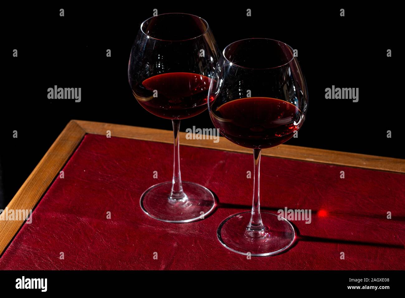 Chianti wine glasses, red italian wine Stock Photo Alamy