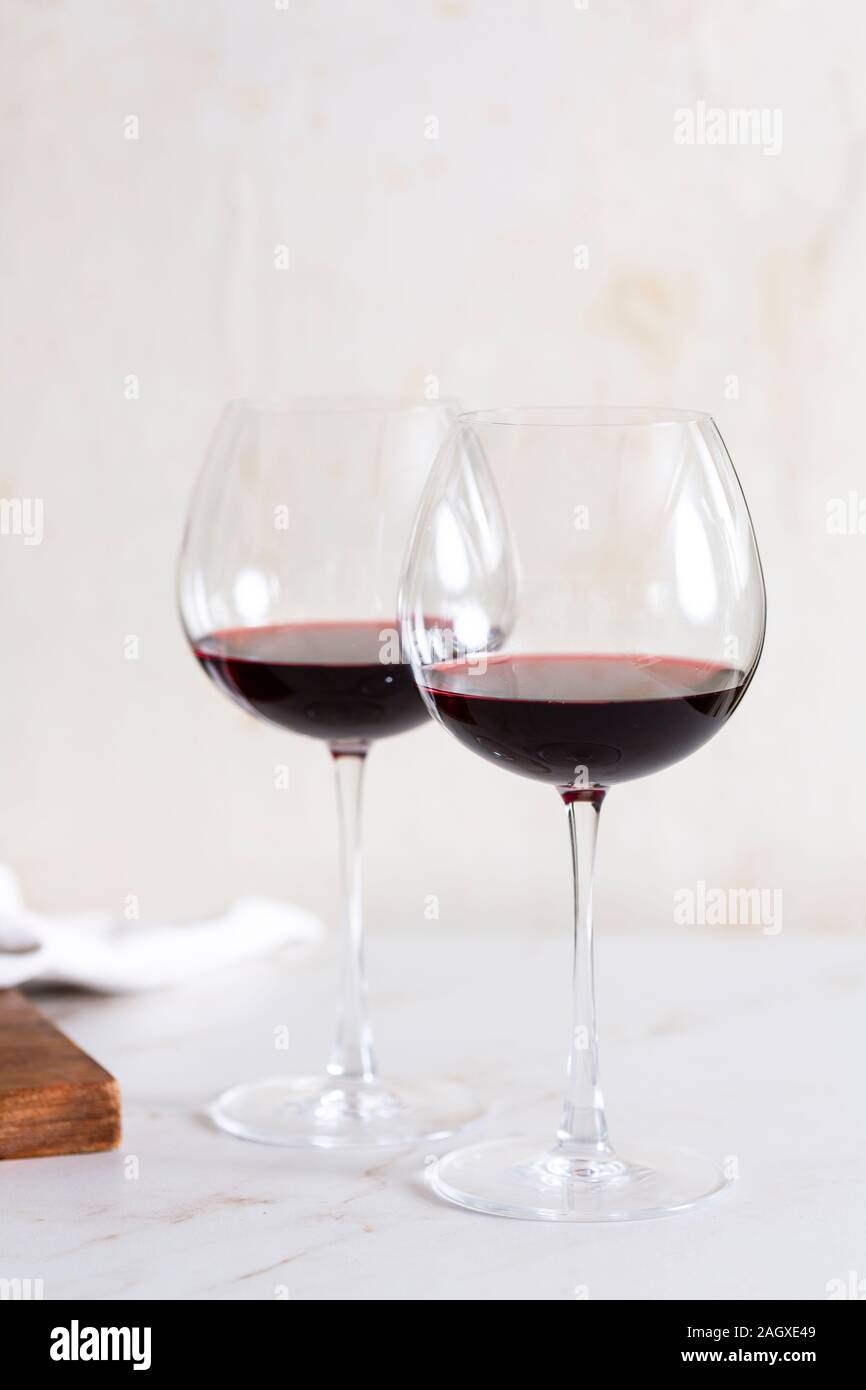 Chianti wine glasses, red italian wine Stock Photo Alamy