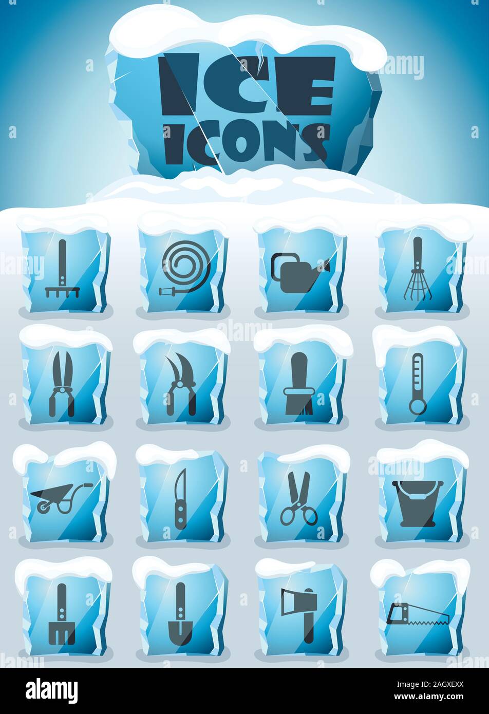garden tools icon set Stock Vector Image & Art - Alamy