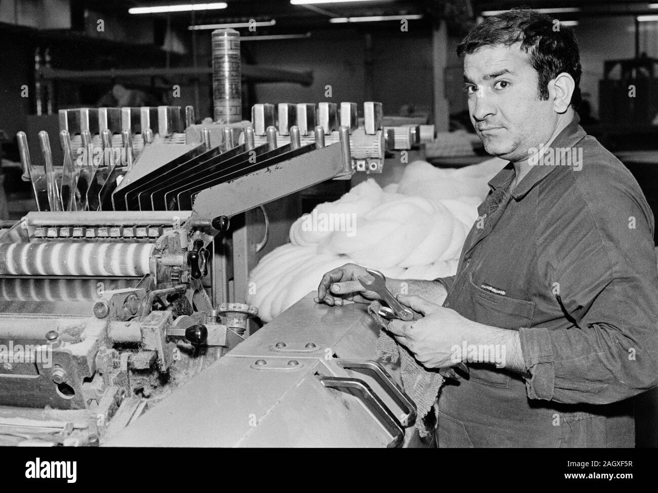 Dawson'd Cashmere Wool factory, Bradford. West Yorkshire GB 1987. Stock Photo