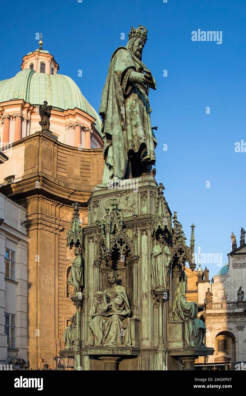 Die Kreuzherrenkirche ist ein Kirchengebäude in der tschechischen Hauptstadt Prag, Prager Altstadt. Stock Photo