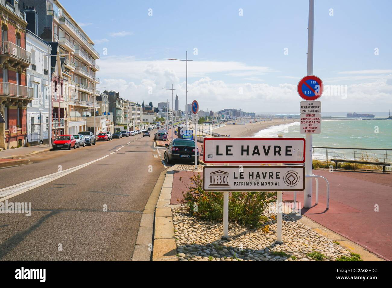 Street Sign in Le Havre, Seine-Maritime, Normandy, France Stock Photo