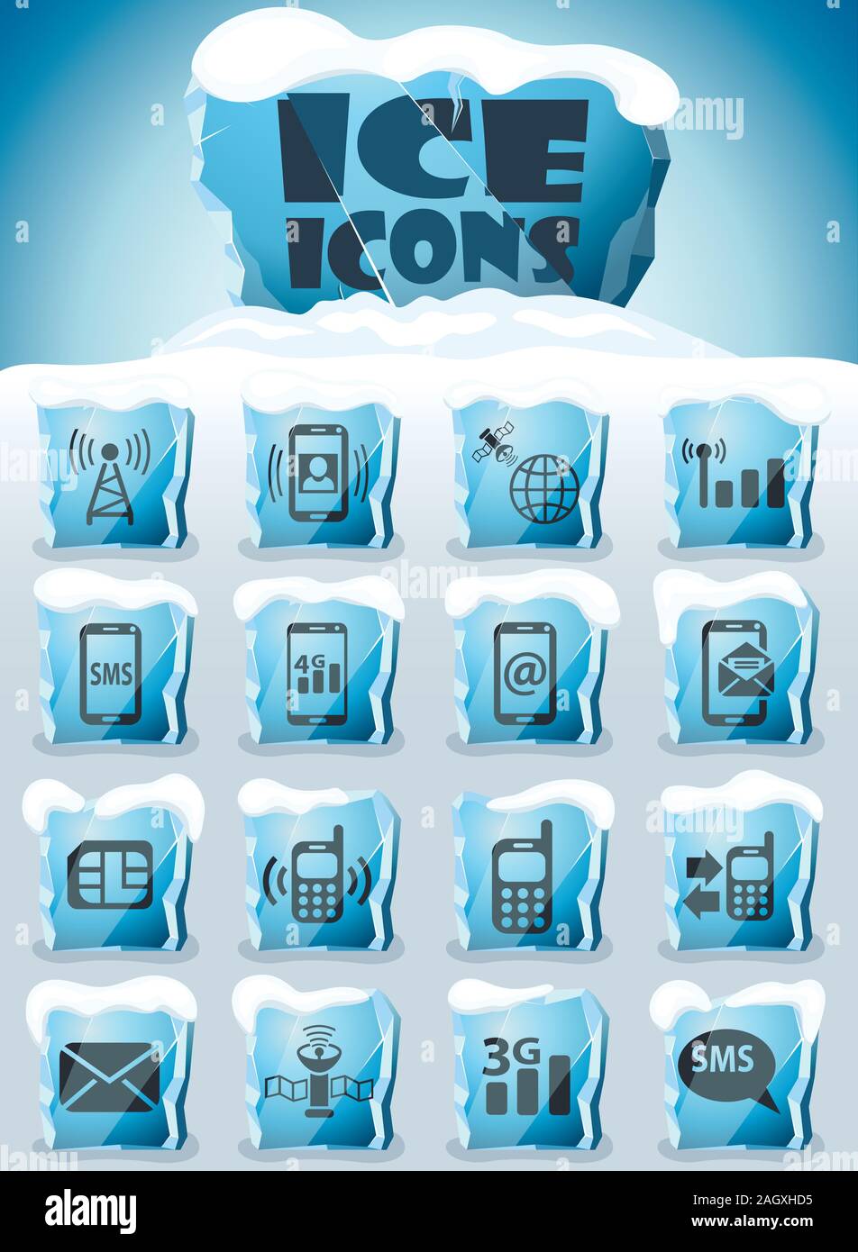 mobile connection icon set Stock Vector Image & Art - Alamy