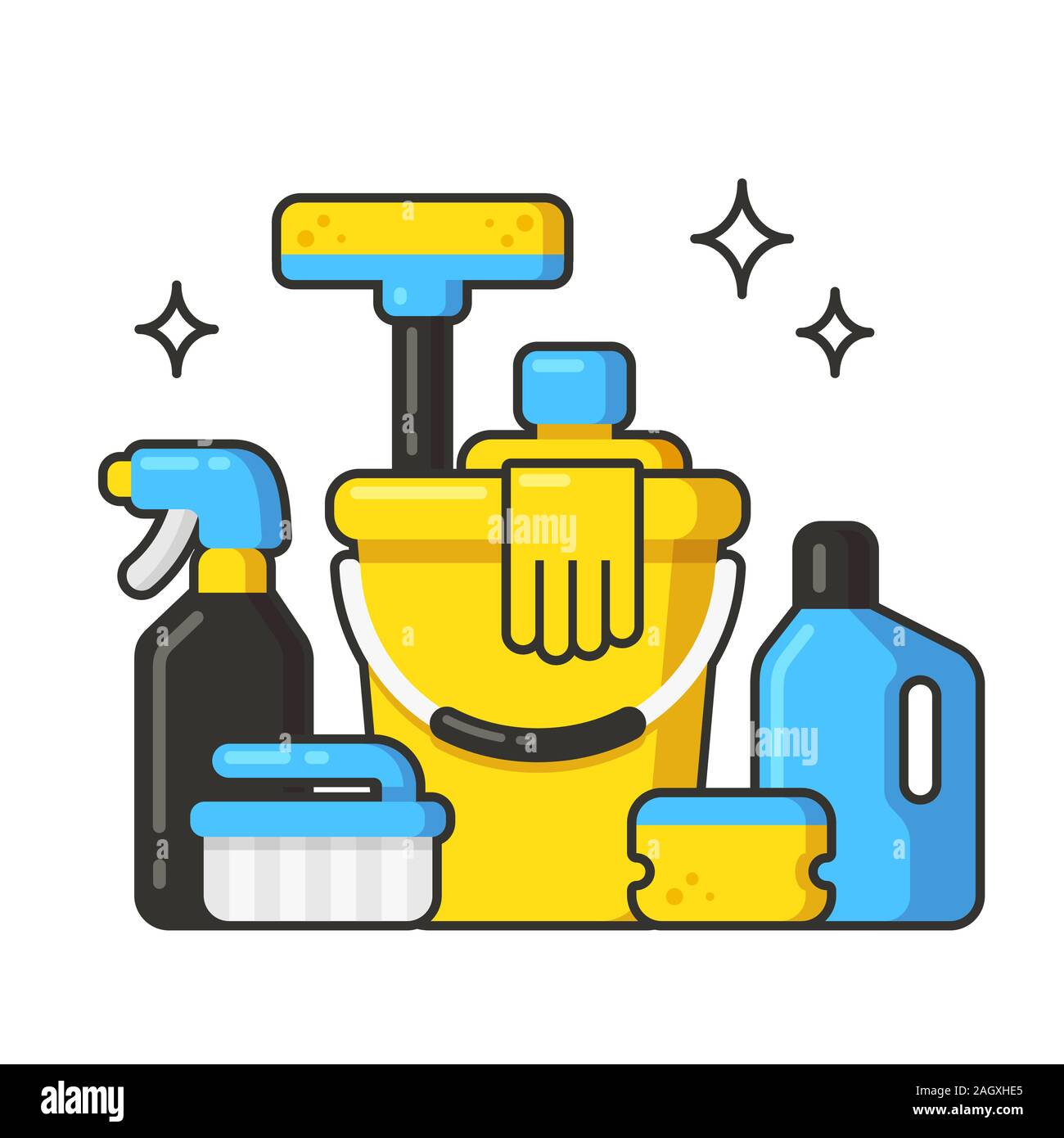 https://c8.alamy.com/comp/2AGXHE5/cleaning-supplies-objects-set-brushes-sponges-bottles-of-cleaner-liquids-in-simple-flat-cartoon-style-isolated-vector-clip-art-illustration-2AGXHE5.jpg