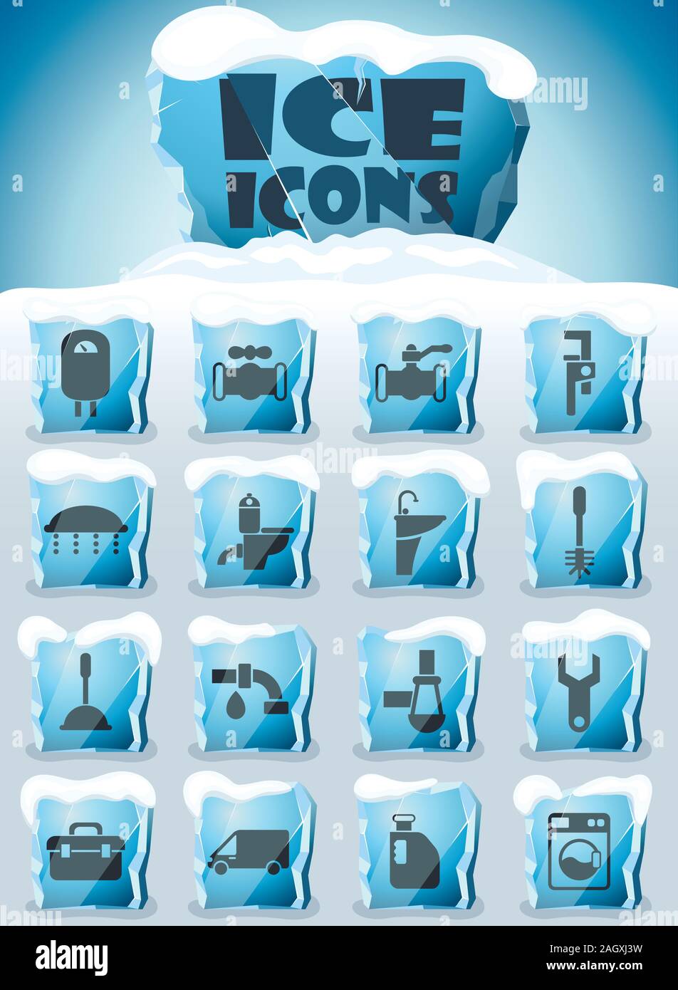 plumbing service icon set Stock Vector Image & Art - Alamy