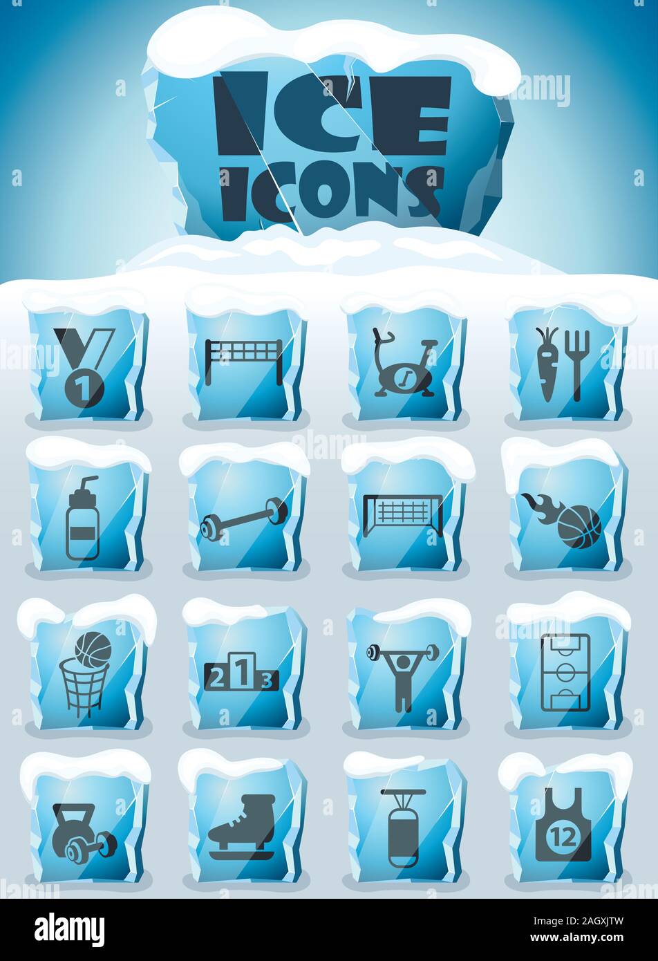 sport icon set Stock Vector