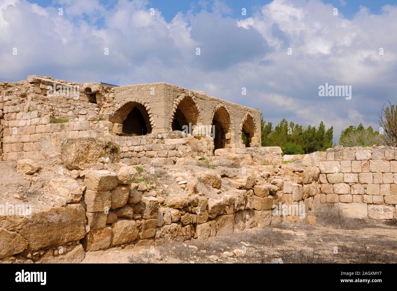 Crusader Ruins in Beit Guvrin National monument, Israel Stock Photo
