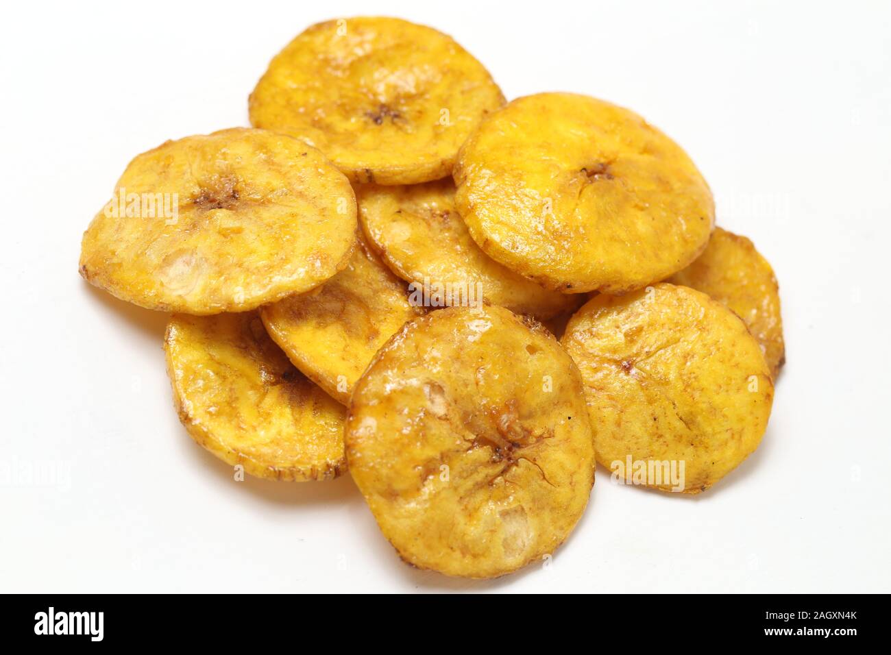 Sweet Banana Chips Or Keripik Pisang Manis Isolated On White Background Stock Photo Alamy