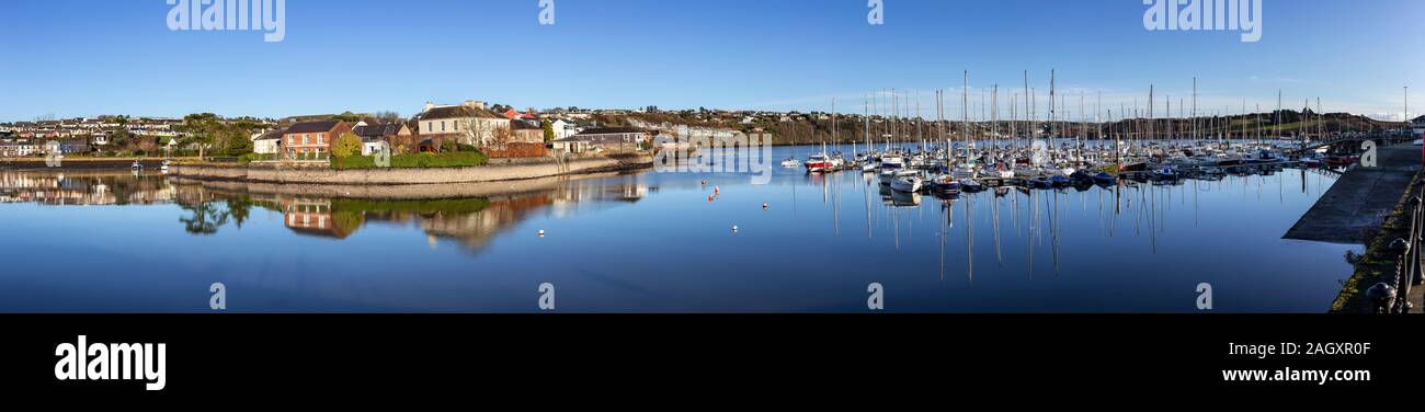 Kinsale harbour in County Cork, Ireland on a calm winter's afternoon Stock Photo