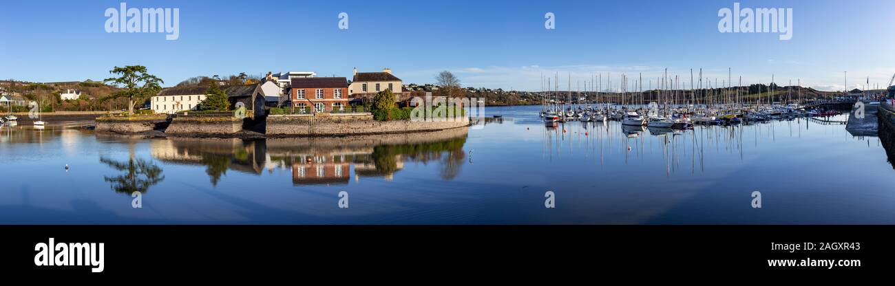 Kinsale harbour in County Cork, Ireland on a calm winter's afternoon Stock Photo