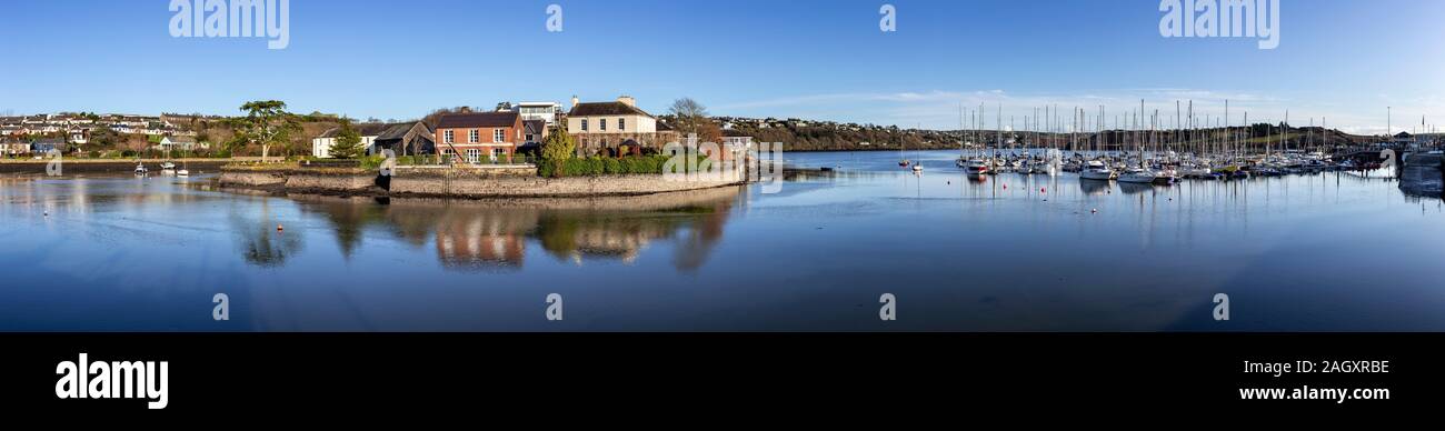 Kinsale harbour in County Cork, Ireland on a calm winter's afternoon Stock Photo