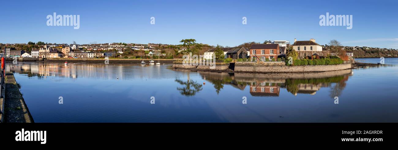 Kinsale harbour in County Cork, Ireland on a calm winter's afternoon Stock Photo