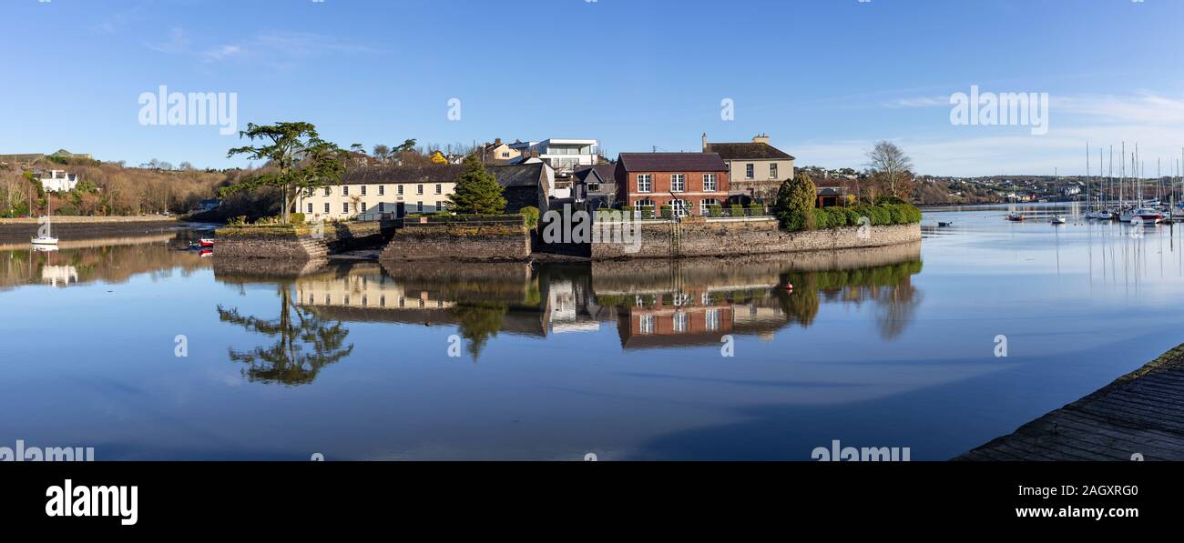 Kinsale harbour in County Cork, Ireland on a calm winter's afternoon Stock Photo