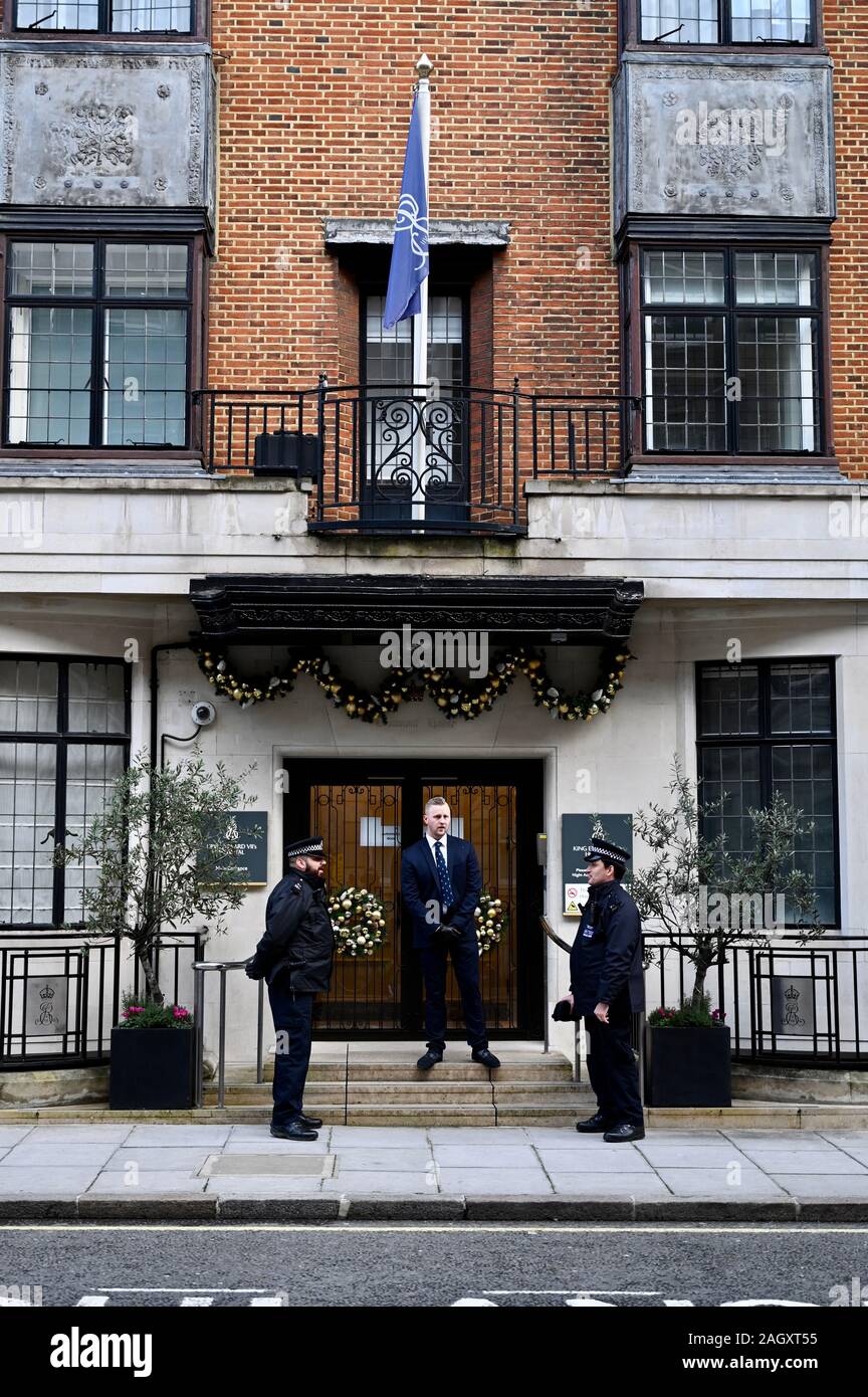 Police Officers Guard The Entrance Of King Edward VII Hospital Prince Philip The Duke Of 