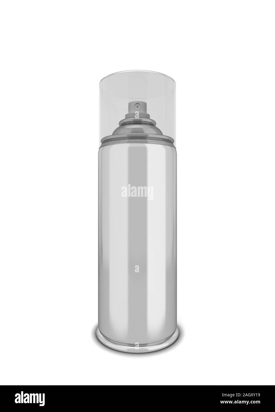 Blank aerosol package. 3d illustration isolated on white background