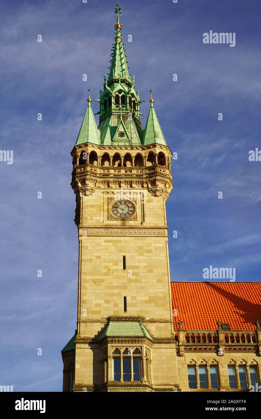 Beautiful Town Hall in Braunschweig, Lower Saxony, Germany. Stock Photo