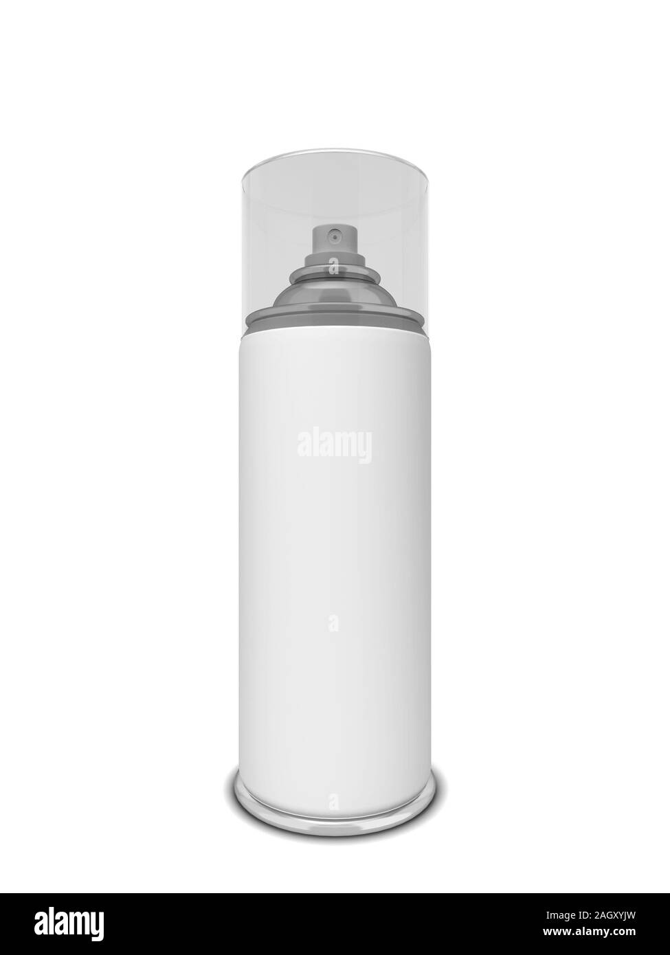 Blank aerosol package. 3d illustration isolated on white background
