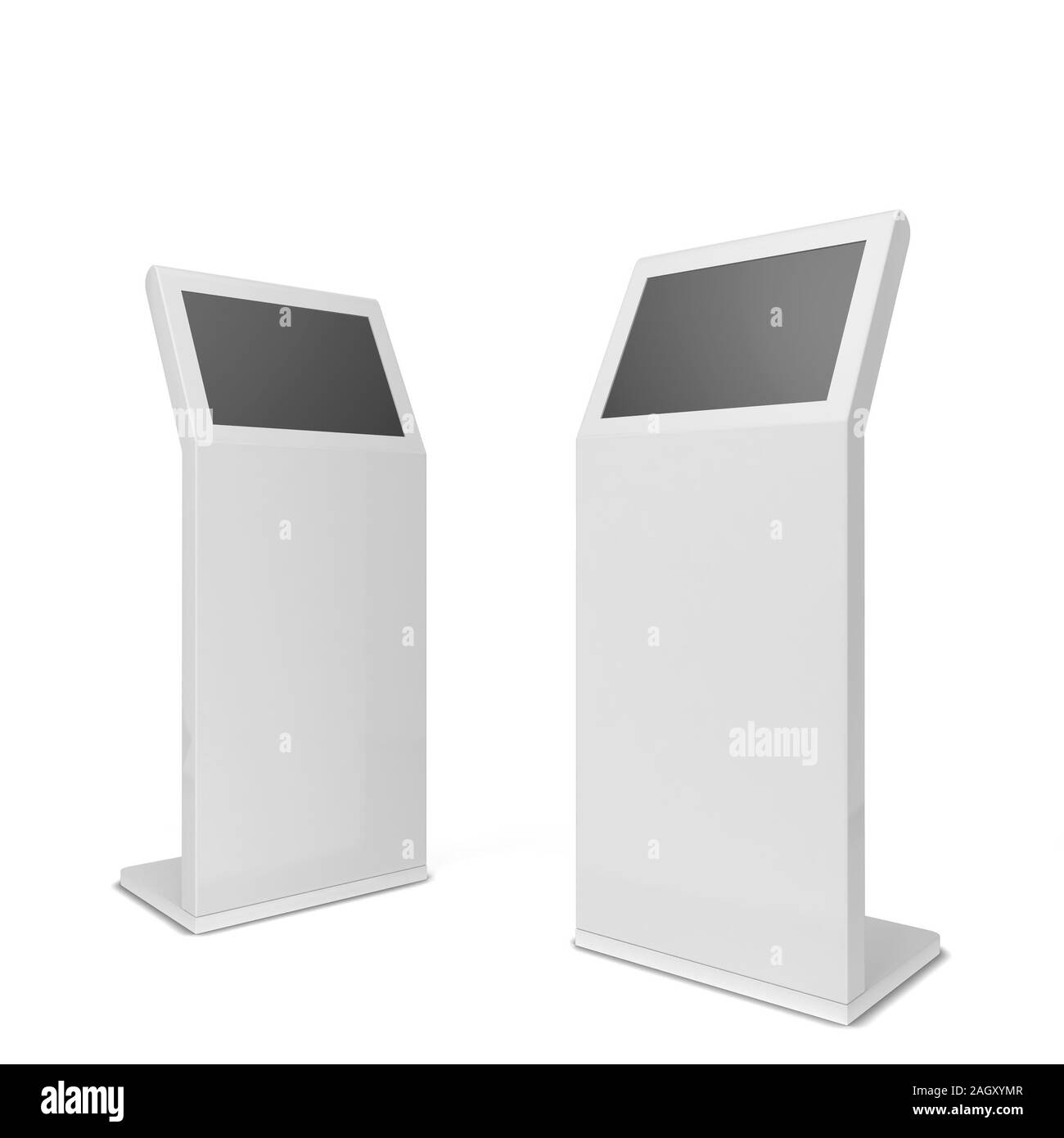 Digital interactive display kiosk Black and White Stock Photos & Images