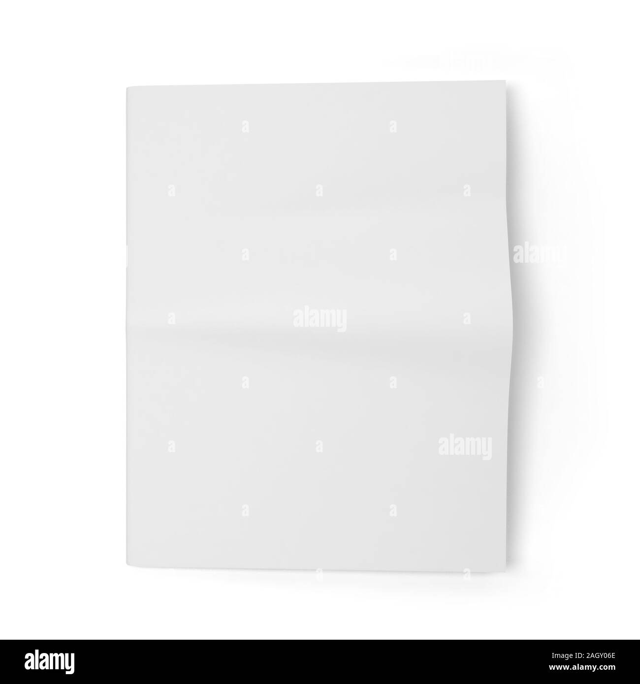 Blank Newspaper Template 3d Illustration Isolated On White Background Stock Photo Alamy