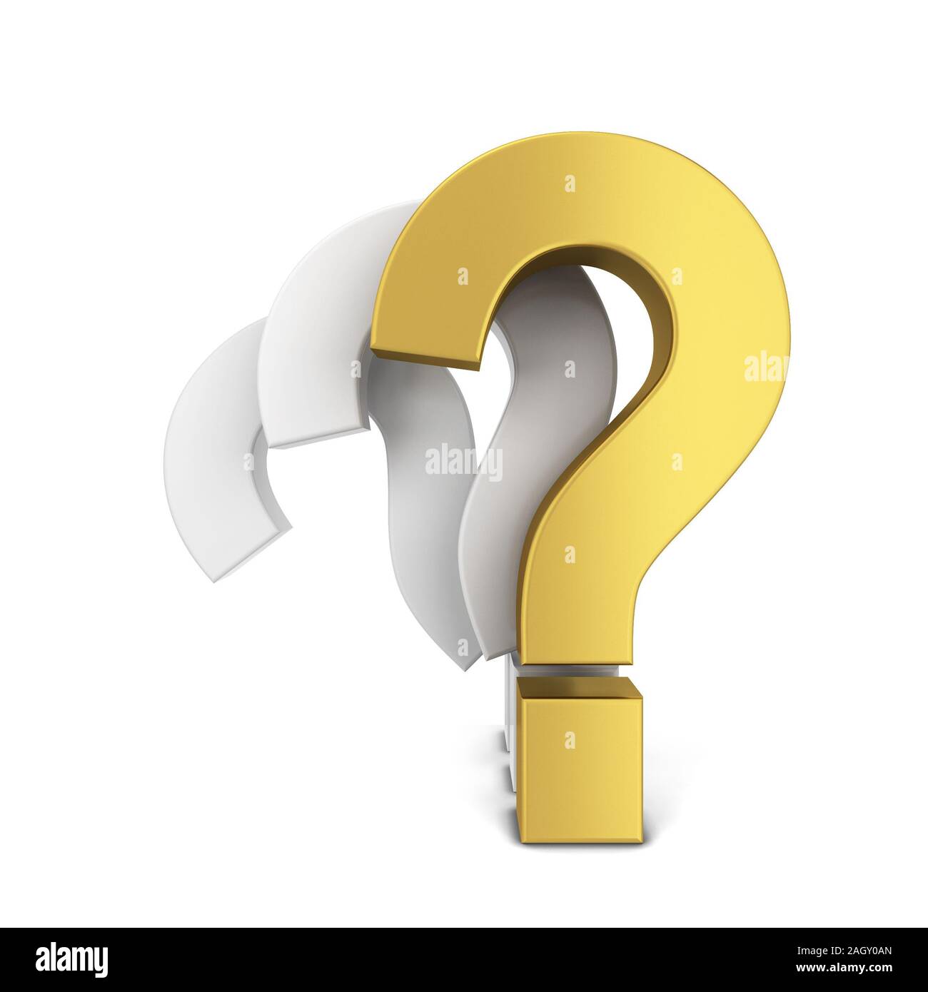 Question mark symbols. 3d illustration isolated on white background ...