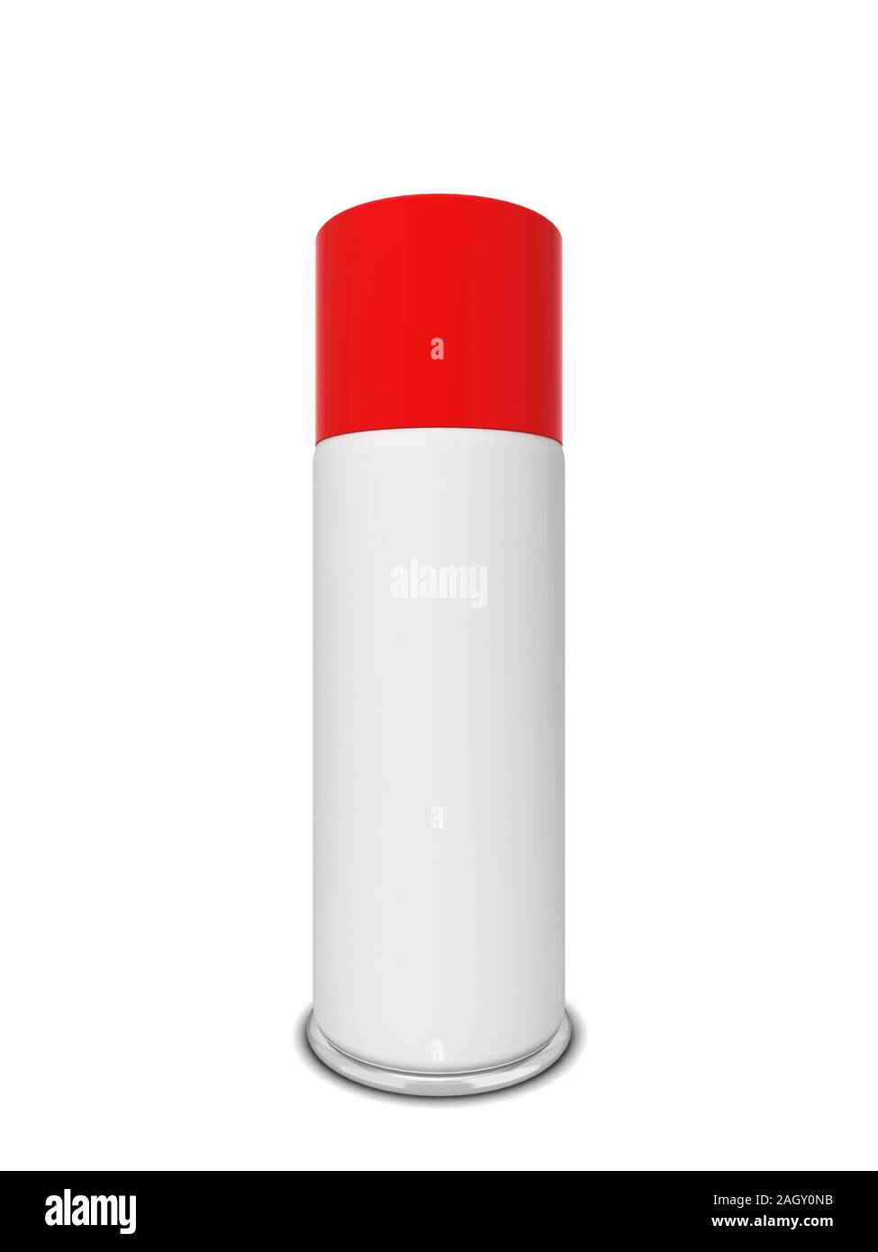 Blank aerosol package. 3d illustration isolated on white background ...