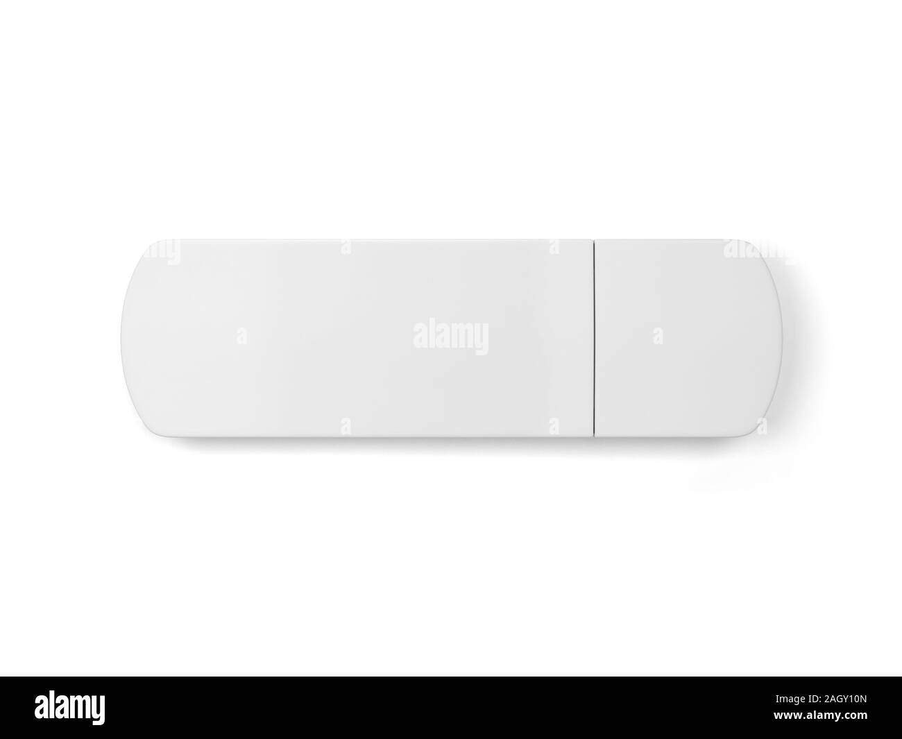 Blank usb flash drive. 3d illustration isolated on white background