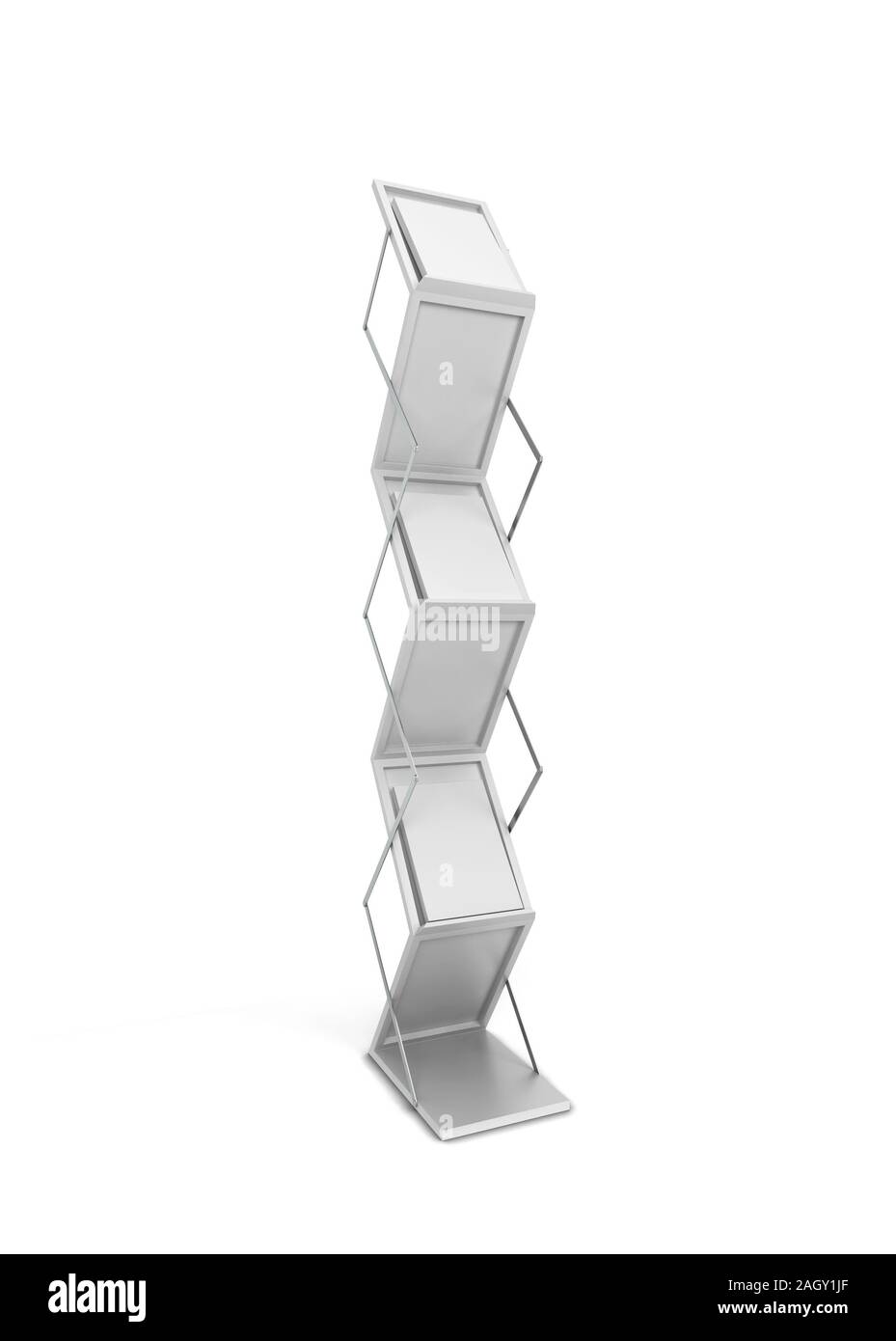 Rack for brochures. 3d illustration isolated on white background Stock ...