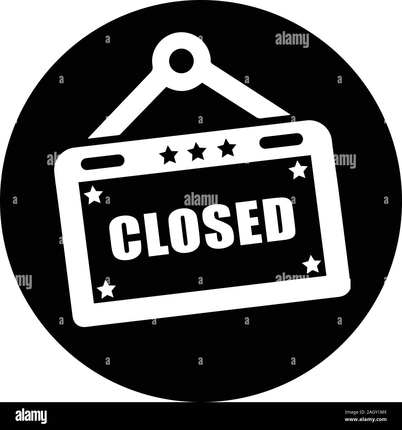 Closed Sign icon logo Stock Vector