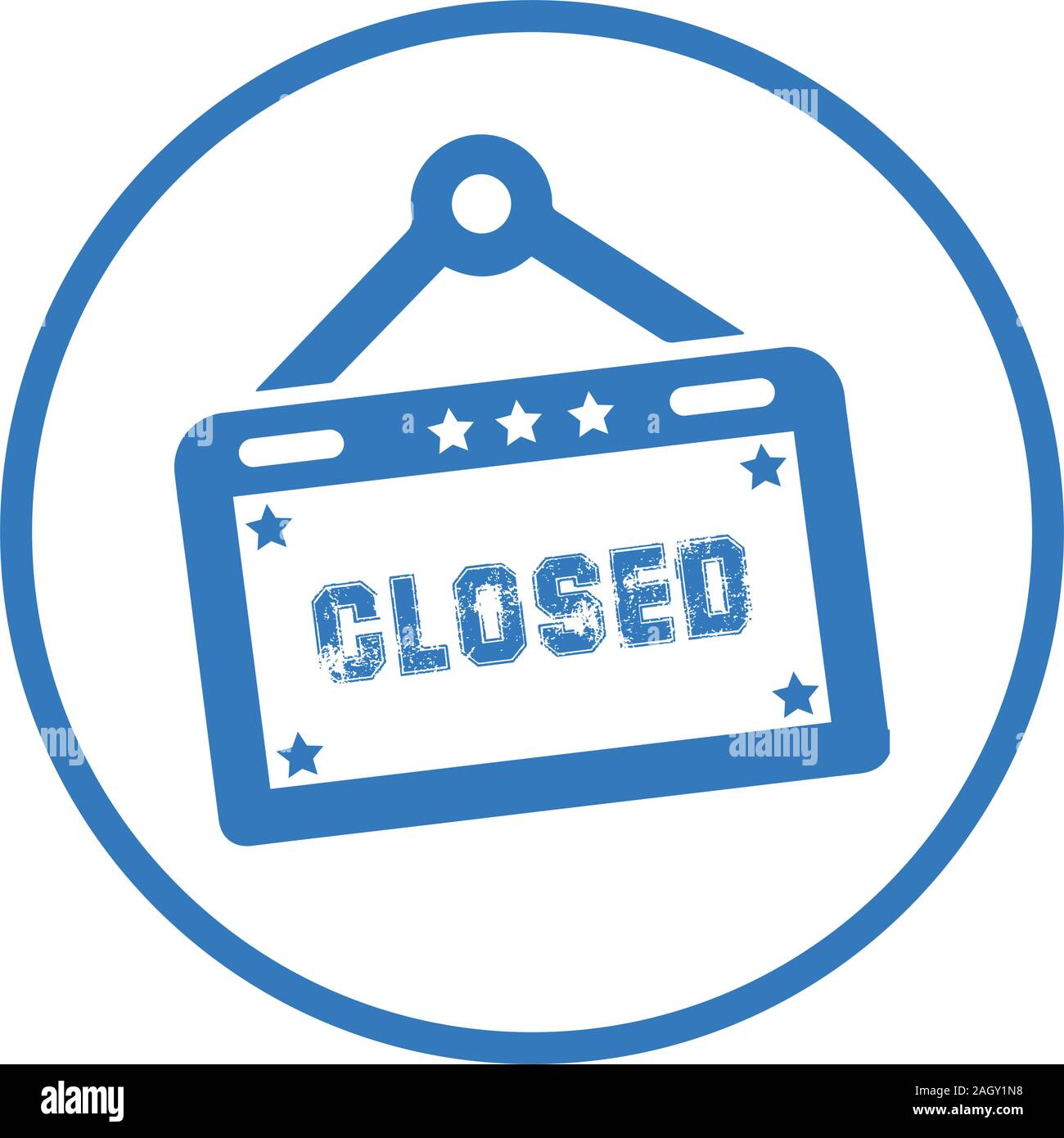 Closed Sign icon logo Stock Vector