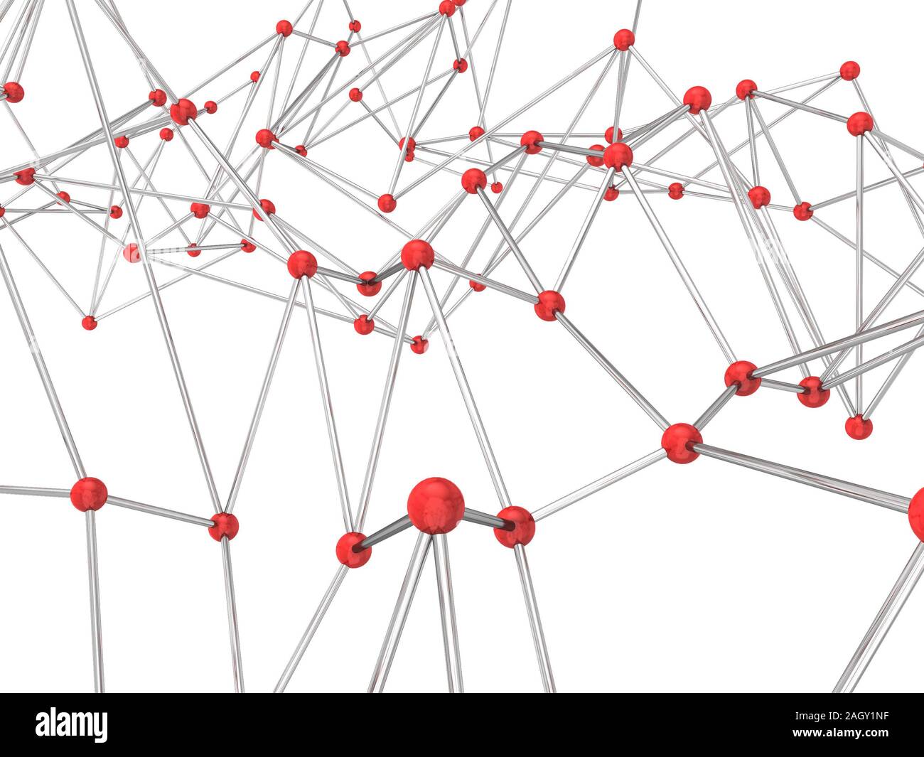 Abstract connections network. 3d illustration isolated on white ...