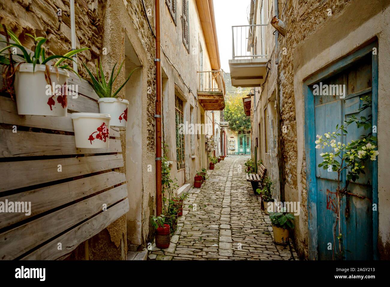Lefkara village on Cyprus island Stock Photo