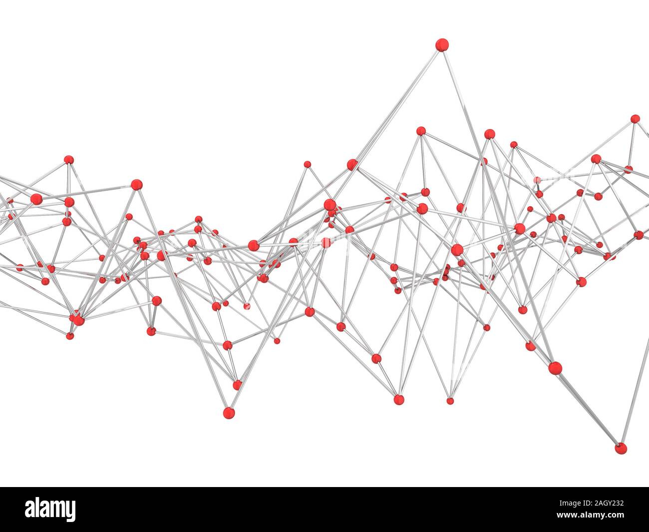 Abstract connections network. 3d illustration isolated on white ...