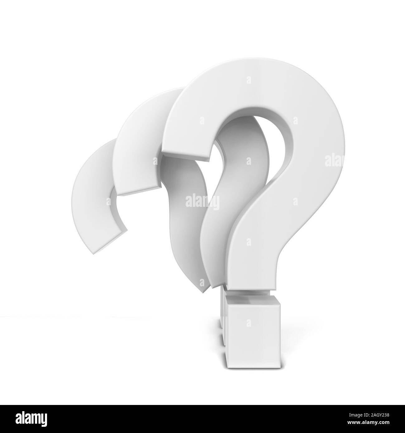 Question mark symbols. 3d illustration isolated on white background ...