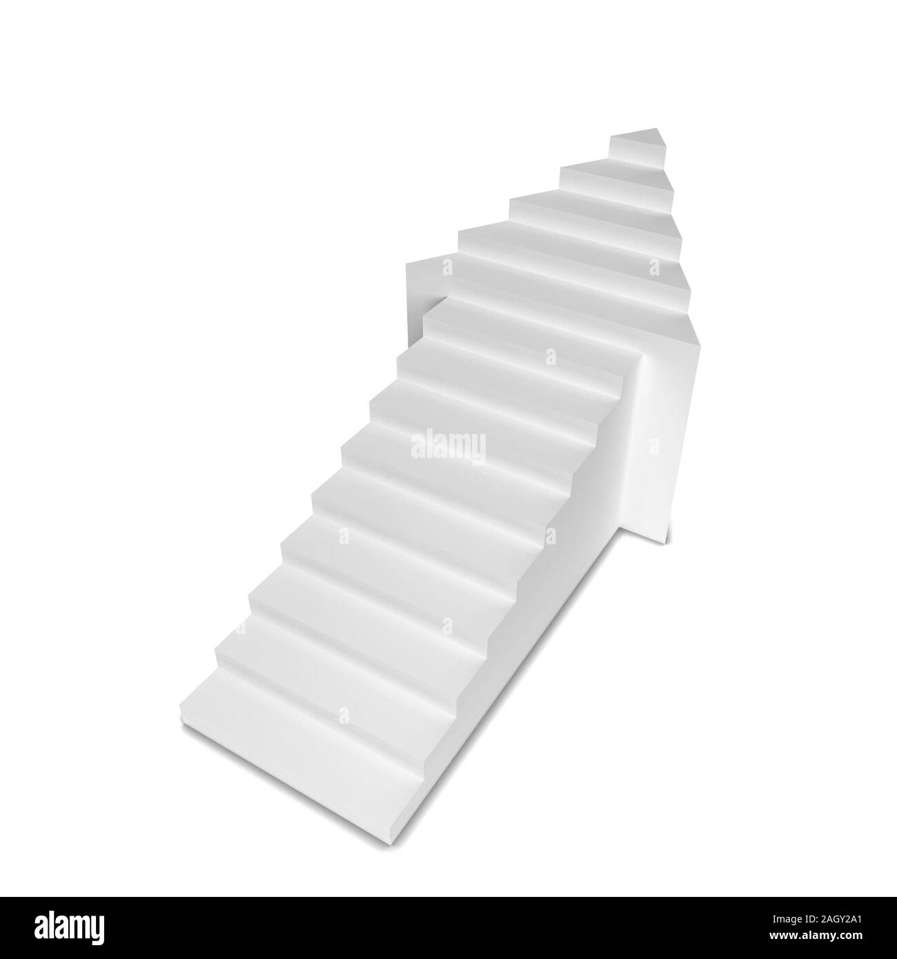 Ladder in a form of an arrow. 3d illustration isolated on white background Stock Photo