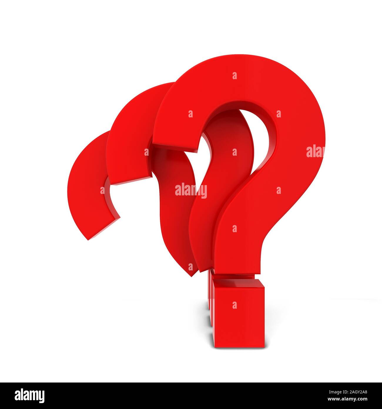 Question mark symbols. 3d illustration isolated on white background ...