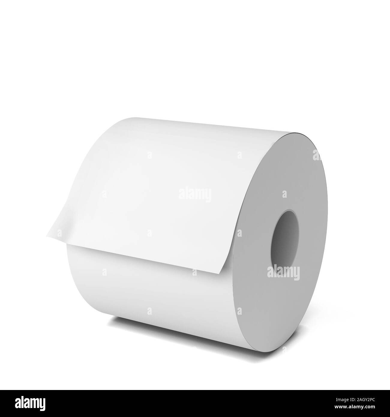 Blank paper roll. 3d illustration isolated on white background Stock Photo