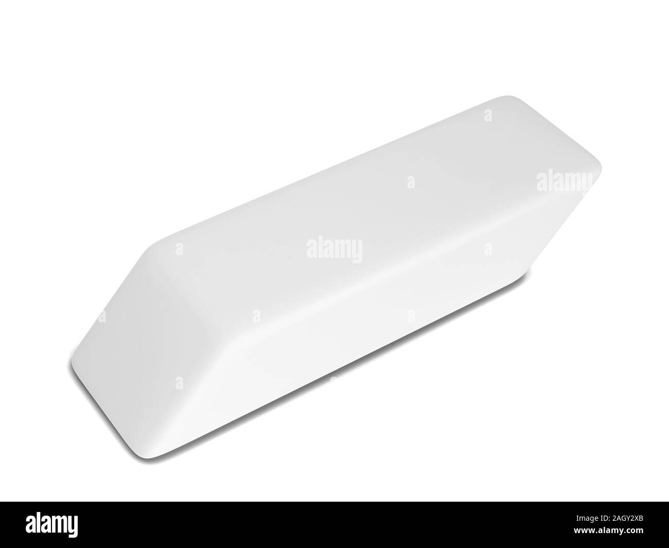 Single eraser. 3d illustration isolated on white background Stock Photo