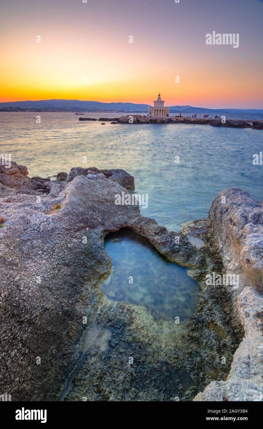 Stunning view of the Lighthouse of Saint Theodore in Kefalonia island, Greece Stock Photo