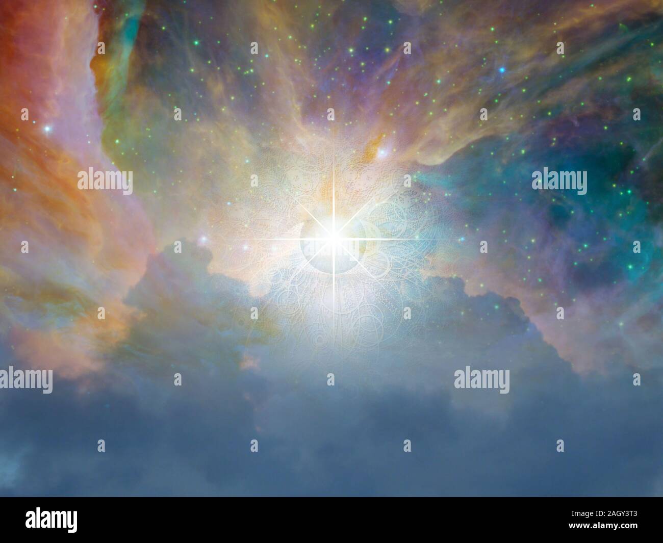 Eye god in vivid universe hi-res stock photography and images - Alamy