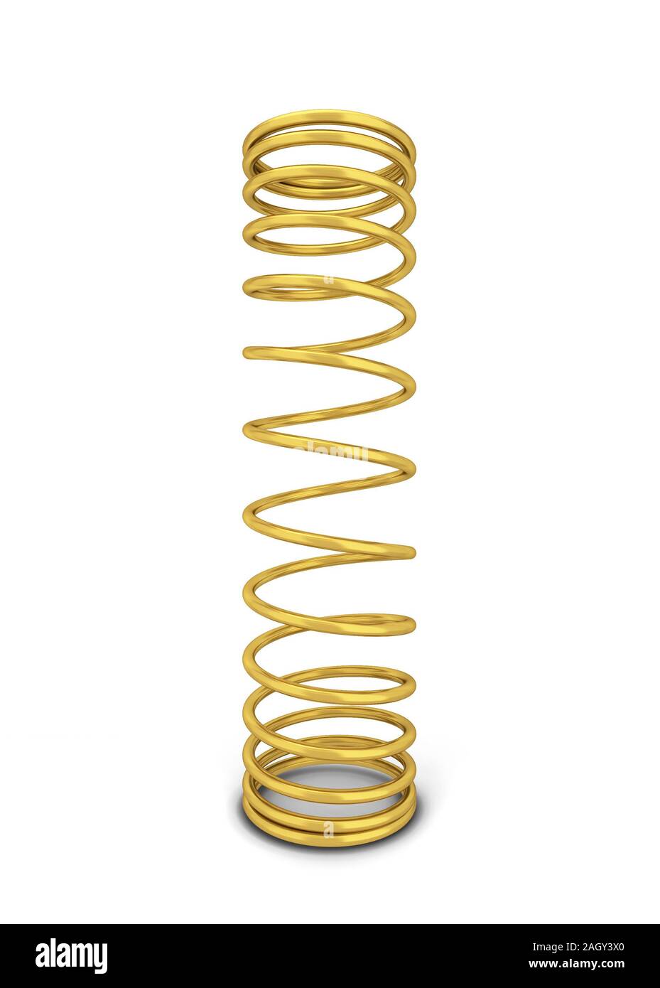 Metal Spring Visual Metal spring. 3d illustration isolated on white background Stock Photo ...