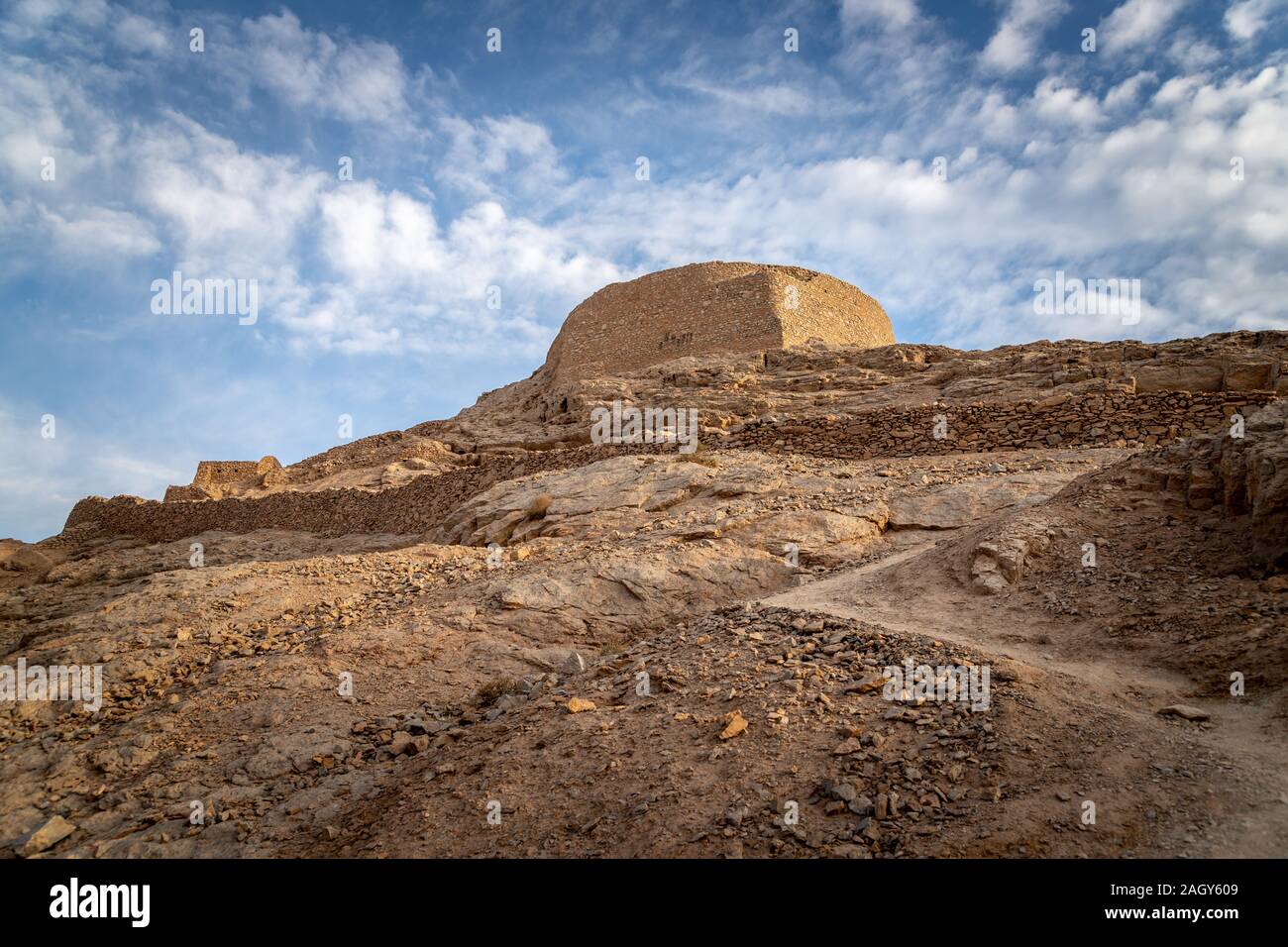 Tower of Silence in Yad , Iran, zoroastrianism Stock Photo