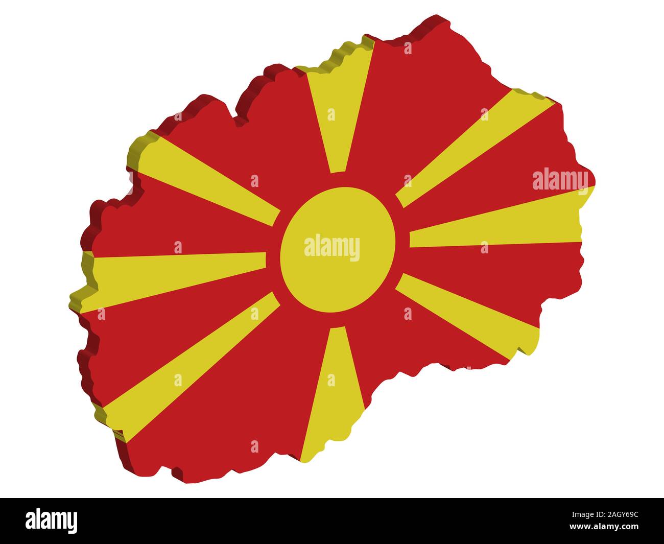 North macedonia map hi-res stock photography and images - Alamy