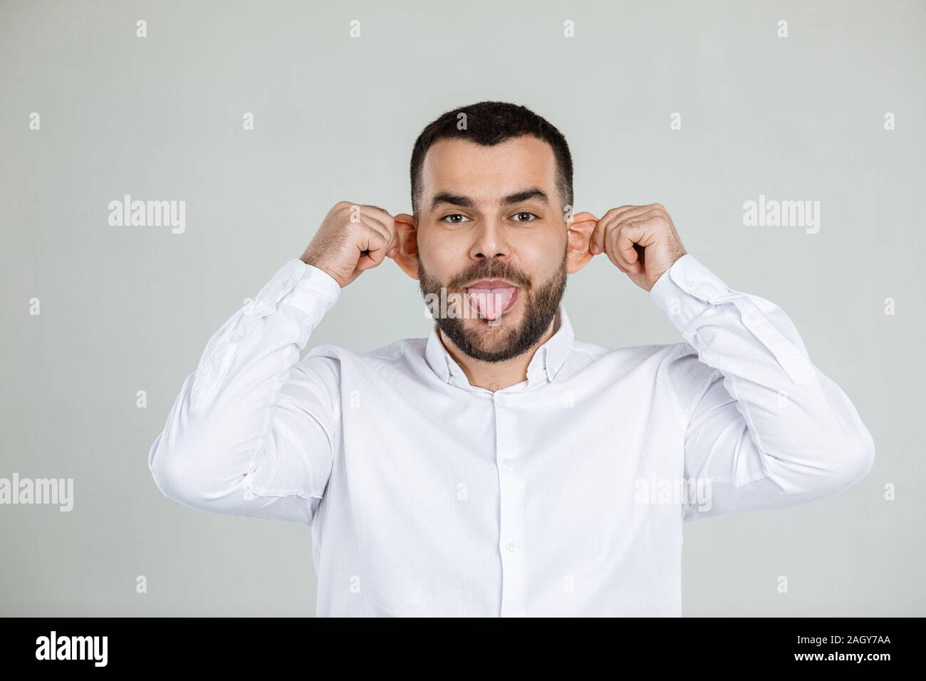 Cross eyed man funny face hi-res stock photography and images - Alamy