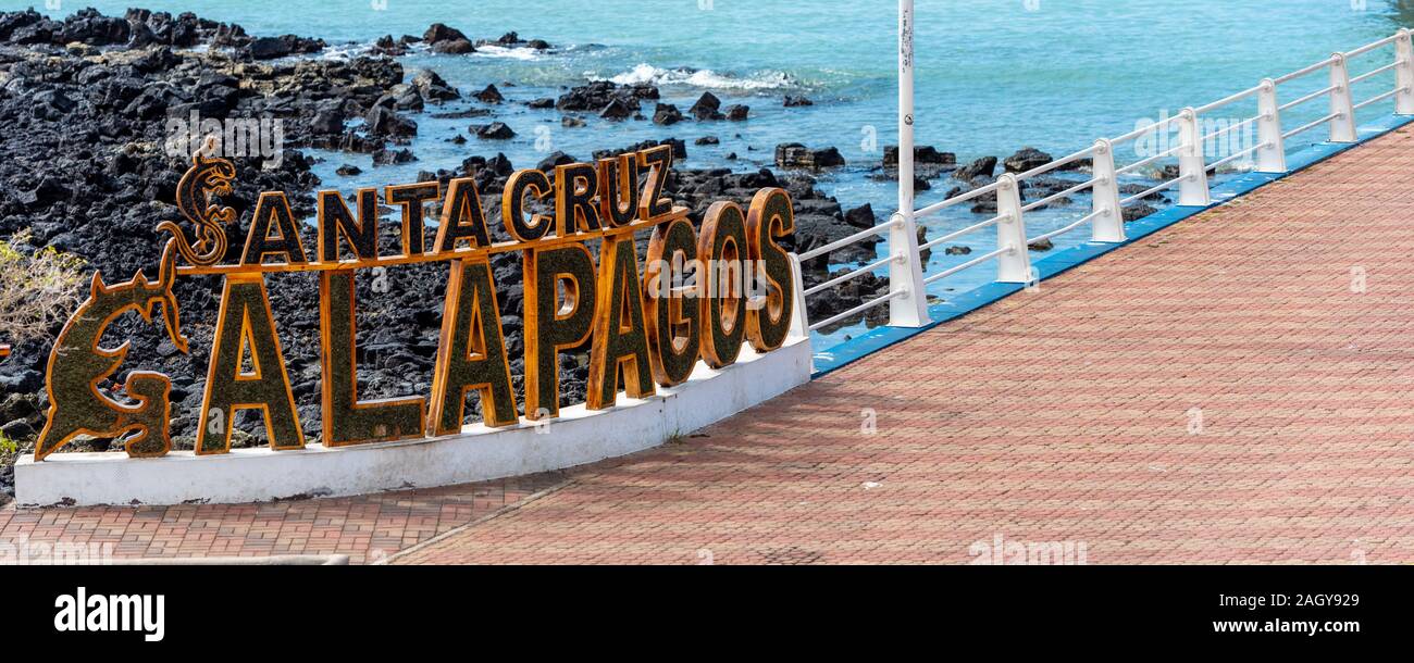 Santa cruz galapagos sign hi-res stock photography and images - Alamy