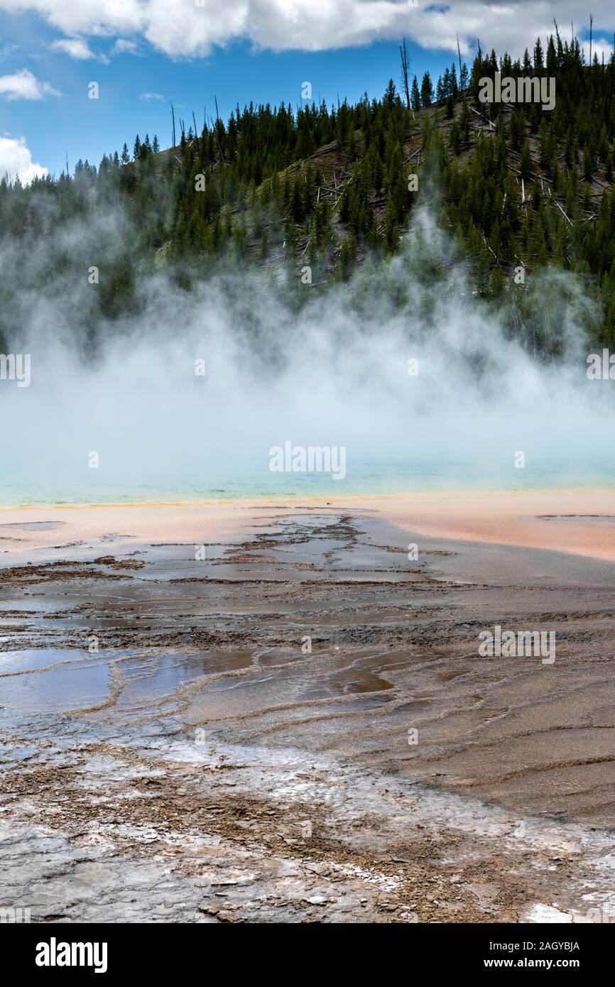 Grand Prismatic Pool at Yellowstone National Park Wyoming, USA Stock Photo