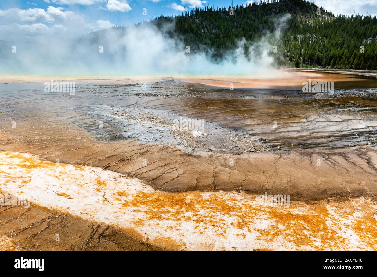 Grand Prismatic Pool at Yellowstone National Park Wyoming, USA Stock Photo