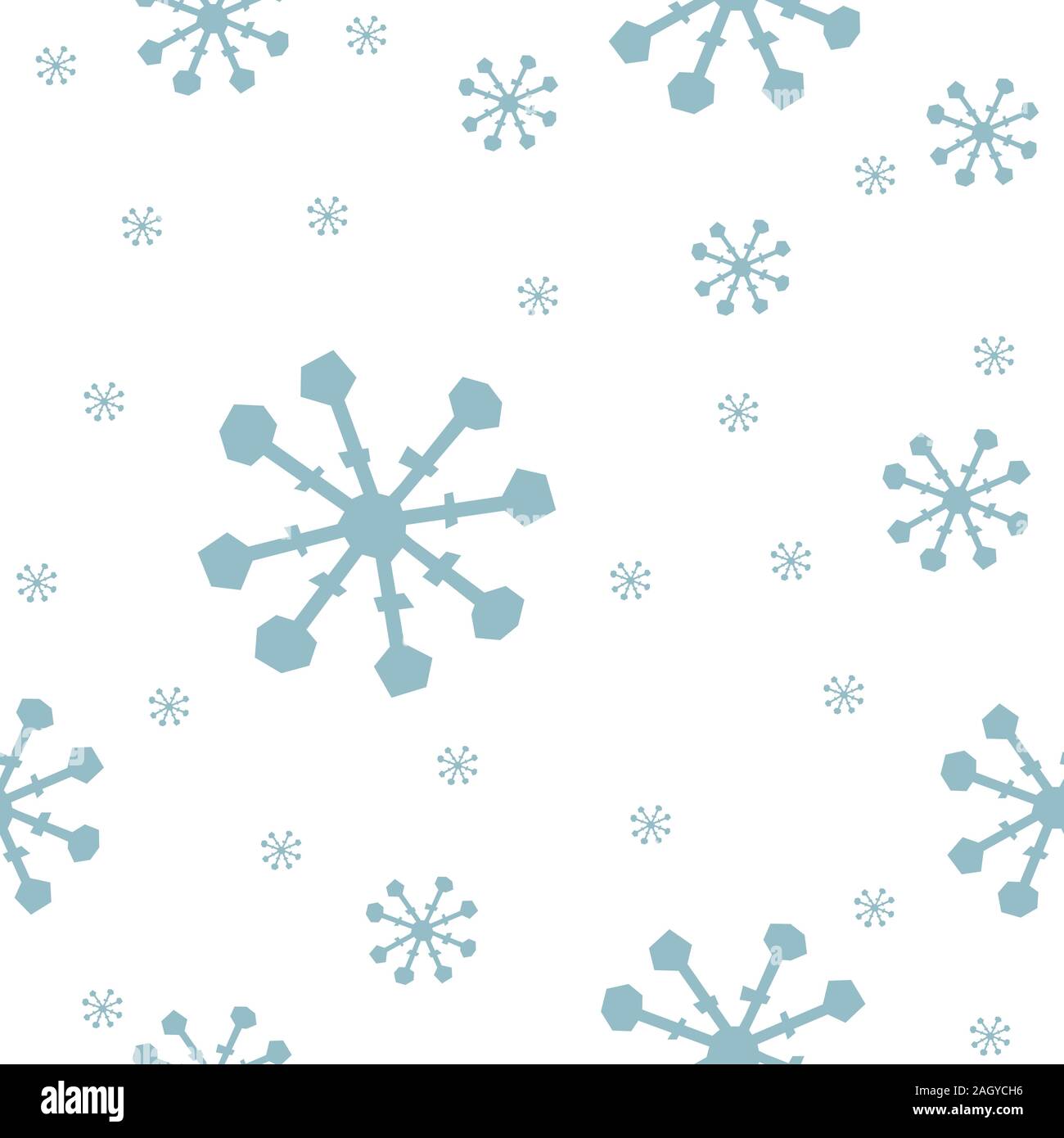 Cute Winter Seamless Pattern with Snowflakes. Vector Illustration Stock ...