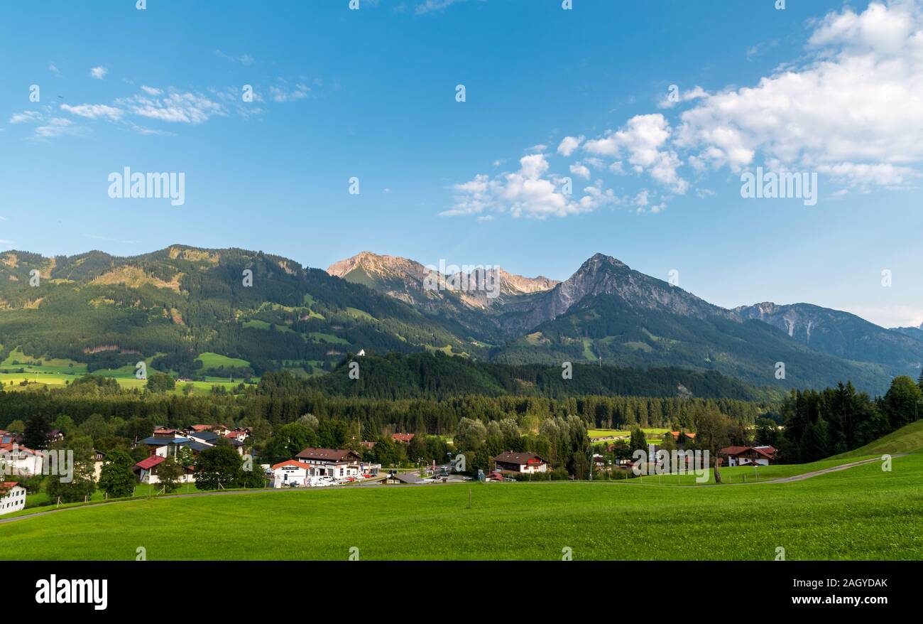 Allgäu Alps in Bavaria with Rubihorn Stock Photo