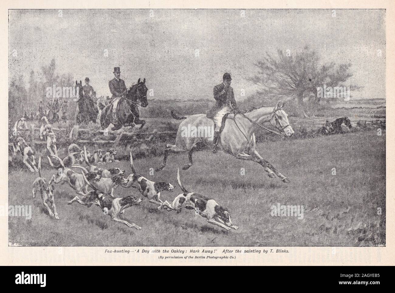 Fox hunting painting hi-res stock photography and images - Alamy