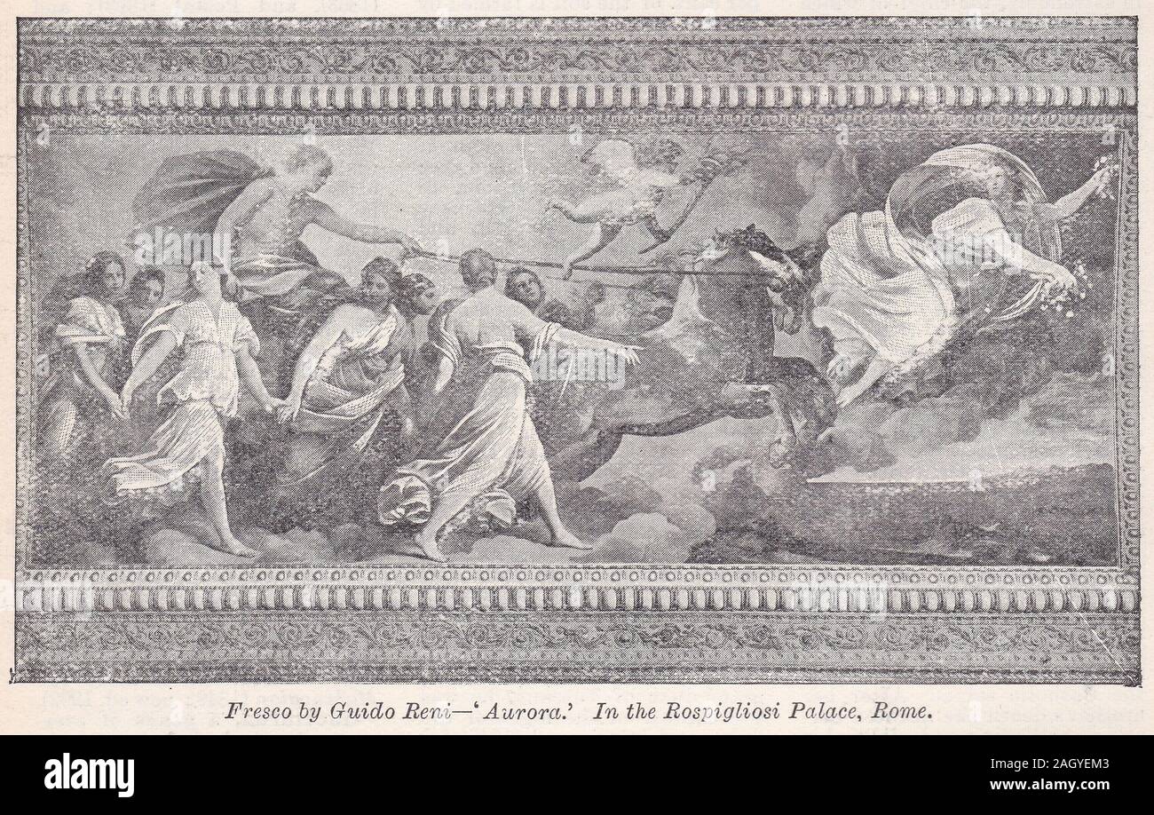 Fresco by Guido Reni -‘Aurora’ Stock Photo - Alamy